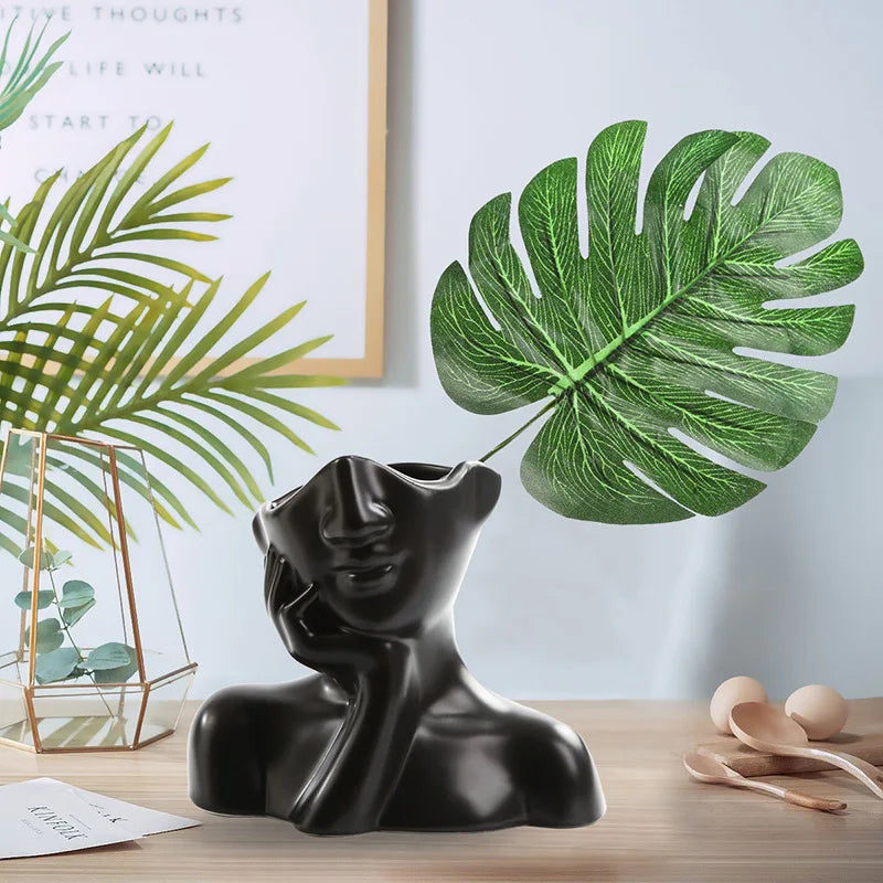 Luxury Nordic Ceramic Vase Scandinavian Style for Living Room Table Flower Arrangement Home Decor